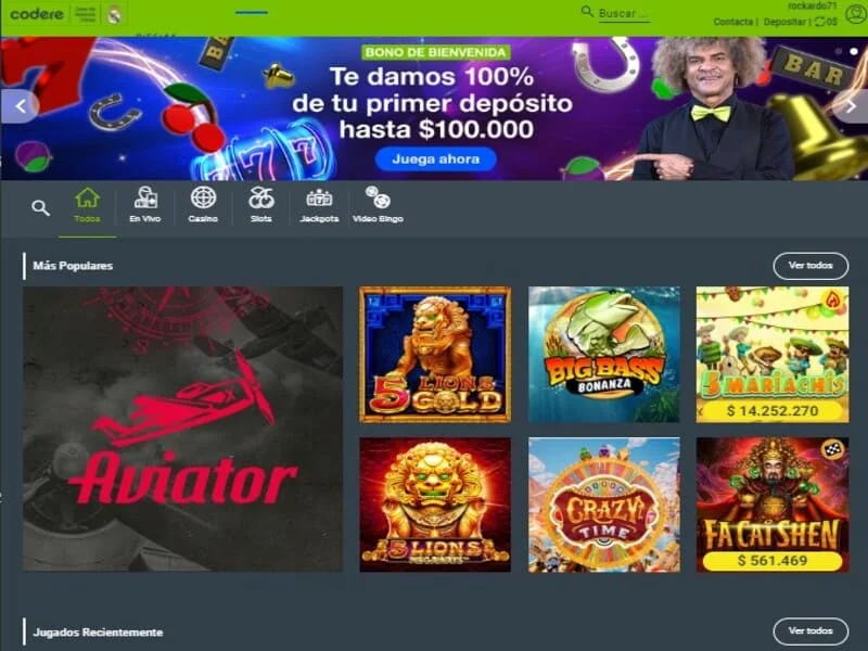 codere bono de bienvenida
